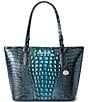 BRAHMIN Ombre Melbourne Collection Asher Eternal Blue Medium Tote Bag - Image 1