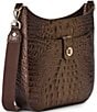 BRAHMIN Ombre Melbourne Collection Ganache Leia Crossbody Bag, Color:Ganache - Image 4