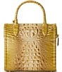 BRAHMIN Ombre Melbourne Collection Golden Rod Small Caroline Satchel Bag, Color:Golden Rod - Image 2