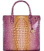 BRAHMIN Ombre Melbourne Collection Grapefruit Caroline Satchel Bag, Color:Grapefruit - Image 1