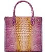 BRAHMIN Ombre Melbourne Collection Grapefruit Caroline Satchel Bag, Color:Grapefruit - Image 2