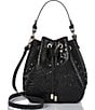 BRAHMIN Ombre Melbourne Collection Melinda Bucket Bag, Color:Black - Image 1