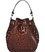 BRAHMIN Ombre Melbourne Collection Melinda Bucket Bag, Color:Pecan - Image 2