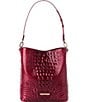 BRAHMIN Ombre Melbourne Collection Merlot Celina Bucket Bag, Color:Merlot - Image 1