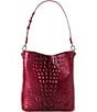 BRAHMIN Ombre Melbourne Collection Merlot Celina Bucket Bag, Color:Merlot - Image 2