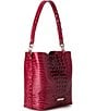 BRAHMIN Ombre Melbourne Collection Merlot Celina Bucket Bag, Color:Merlot - Image 4