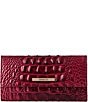 BRAHMIN Ombre Melbourne Collection Merlot Cordelia Accordion Wallet, Color:Merlot - Image 1