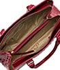 BRAHMIN Ombre Melbourne Collection Merlot Small Finley Satchel Bag, Color:Merlot - Image 3