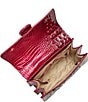 BRAHMIN Ombre Melbourne Collection Merlot Small Hallie Satchel Bag, Color:Merlot - Image 3