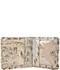 BRAHMIN Ombre Melbourne Collection Mindful Grey Jane Mini Bifold Wallet, Color:Mindful Grey - Image 3