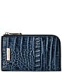 BRAHMIN Ombre Melbourne Collection Retro Blue Lennon Credit Card Wallet, Color:Retro Blue - Image 1