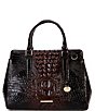 Color:Cocoa - Image 1 - Ombre Melbourne Collection Small Finley Satchel Bag