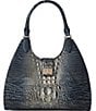 BRAHMIN Ombre Melbourne Collection Twilight Blue Large Adrian Satchel Bag, Color:Twilight Blue - Image 1