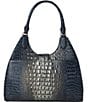 BRAHMIN Ombre Melbourne Collection Twilight Blue Large Adrian Satchel Bag, Color:Twilight Blue - Image 2