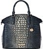 BRAHMIN Ombre Melbourne Collection Twilight Blue Large Duxbury Satchel Bag, Color:Twilight Blue - Image 1