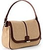 BRAHMIN Pecan Windswept Collection Jolene Raffia Shoulder Bag - Image 4
