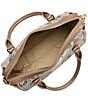 BRAHMIN Piaffe Collection Micaela Snake Print Floral Satchel Bag, Color:Multi - Image 4