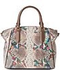 BRAHMIN Piaffe Collection Duxbury Snake Print Floral Satchel Bag, Color:Multi - Image 2