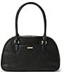 BRAHMIN Premier Collection Angie Patchwork Dome Satchel Bag, Color:Black Fete - Image 2