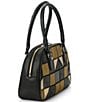 BRAHMIN Premier Collection Angie Patchwork Dome Satchel Bag, Color:Black Fete - Image 4