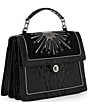 BRAHMIN Revel Collection Black Hallie Satchel Bag, Color:Black - Image 4