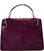 BRAHMIN Revel Collection Sugar Plum Hallie Gold Speckled Star Satchel Bag, Color:Sugar Plum - Image 2