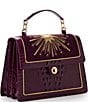 BRAHMIN Revel Collection Sugar Plum Hallie Gold Speckled Star Satchel Bag, Color:Sugar Plum - Image 4