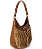 BRAHMIN Saddle Venture Collection Fallon Raffia and Suede Shoulder Bag - Image 2