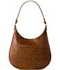 BRAHMIN Saddle Venture Collection Fallon Raffia and Suede Shoulder Bag - Image 3