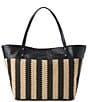 BRAHMIN Resort Samos Collection Black Ally Raffia Day Tote Bag - Image 2