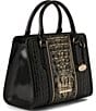 BRAHMIN Sarastro Collection Onyx Cami Satchel Bag, Color:Onyx - Image 4