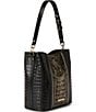 BRAHMIN Sarastro Collection Onyx Celina Bucket Bag, Color:Onyx - Image 4