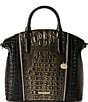 BRAHMIN Sarastro Collection Onyx Large Duxbury Satchel Bag, Color:Onyx - Image 1