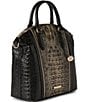 BRAHMIN Sarastro Collection Onyx Large Duxbury Satchel Bag, Color:Onyx - Image 4