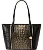 BRAHMIN Sarastro Collection Onyx Medium Asher Tote Bag, Color:Onyx - Image 1