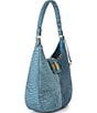 BRAHMIN Secour Collection Denim Fallon Hobo Shoulder Bag, Color:Denim - Image 4