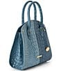 BRAHMIN Secour Collection Denim Rosetta Satchel Bag, Color:Denim - Image 4