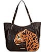 BRAHMIN Shadow Collection Aliza Leopard Tote Bag - Image 1