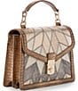 BRAHMIN Silverhill Collection Small Hallie Patchwork Satchel Bag, Color:Multi - Image 4