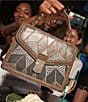 BRAHMIN Silverhill Collection Small Hallie Patchwork Satchel Bag, Color:Multi - Image 5