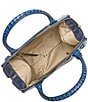 BRAHMIN Small Caroline Retro Blue Skye Satchel Bag, Color:Retro Blue Skye - Image 3