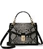 BRAHMIN Spark Collection Black Small Hallie Satchel Bag, Color:Black - Image 1