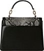 BRAHMIN Spark Collection Black Small Hallie Satchel Bag, Color:Black - Image 2