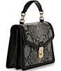 BRAHMIN Spark Collection Black Small Hallie Satchel Bag, Color:Black - Image 4