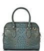 Color:Slate - Image 2 - Stratos Collection Slate Marissa Leather Satchel Bag