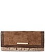 BRAHMIN Taupe Ensemble Cordelia Suede & Leather Wallet, Color:Taupe - Image 1