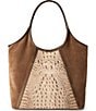 BRAHMIN Ensemble Iona Suede & Leather Studded Tote Bag, Color:Taupe - Image 2