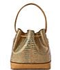 BRAHMIN Tiete Collection Trina Bucket Bag, Color:Turquoise - Image 2