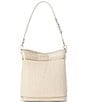 BRAHMIN Tiramisu Manava Celina Raffia Bucket Bag, Color:Tiramisu - Image 1