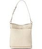BRAHMIN Tiramisu Manava Celina Raffia Bucket Bag, Color:Tiramisu - Image 2
